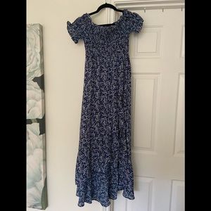 Lulus blue floral dress